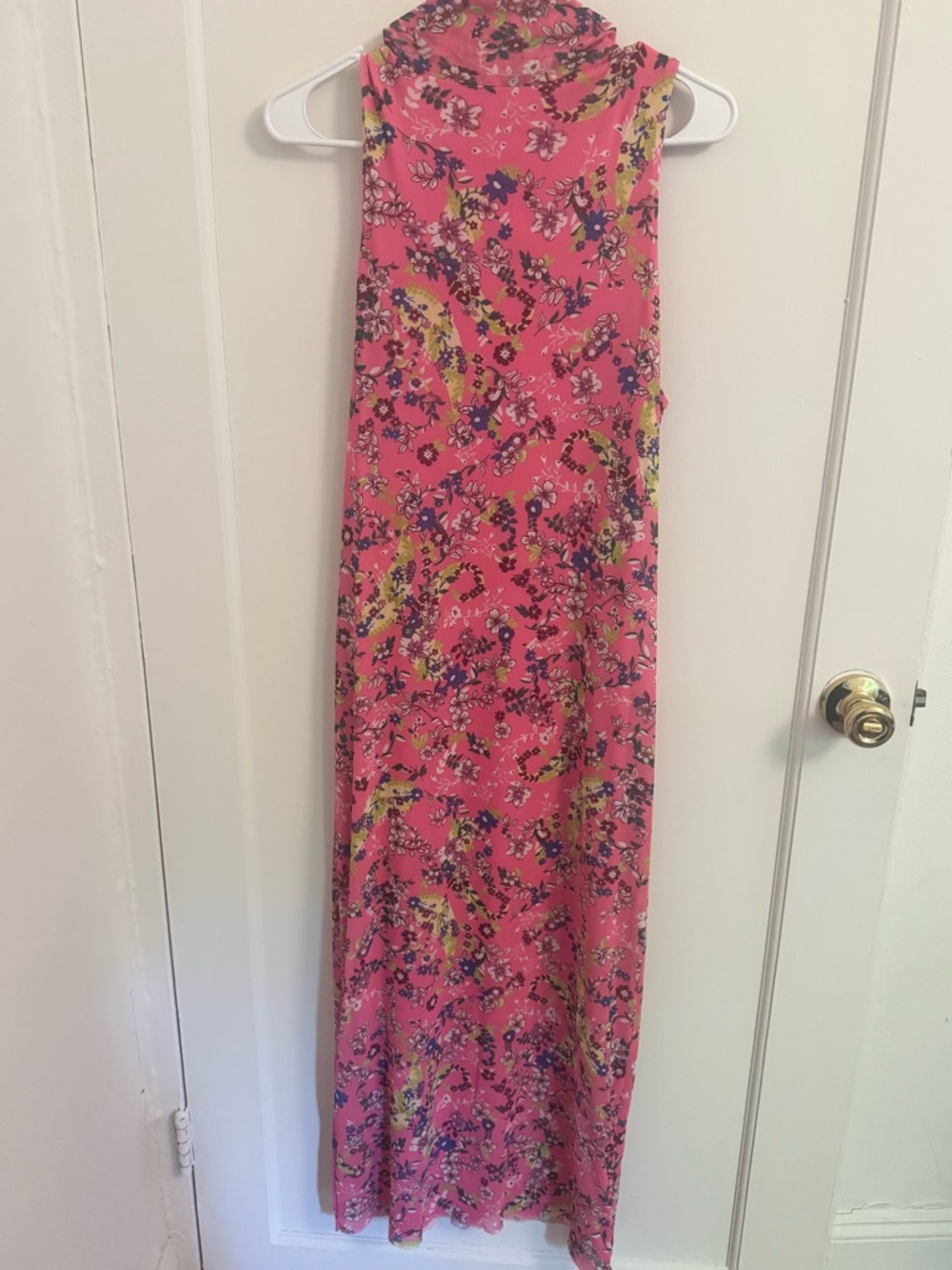Anthropologie x AFRM Pink Floral Wedding Guest Dress